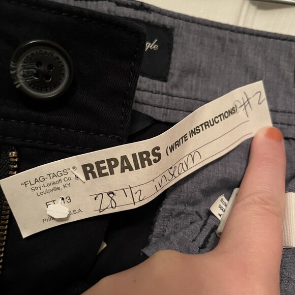 NWT American Eagle Pants Womens 10 Short Kick Boot Navy Chino Pockets Stretch - Picture 7 of 7